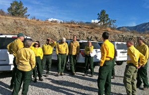 BAER team assembles for a safety briefing         