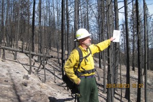 Discussing canopy cover, Black Canyon burn area         